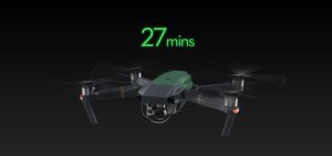 el mavic pro tiene una autonomia de 27 minutos de vuelo